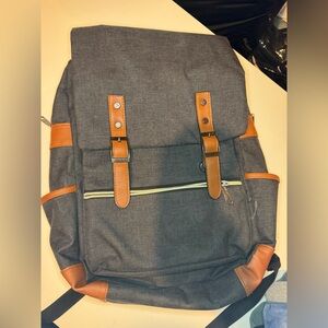 Stylish Gray and Brown Backpack
